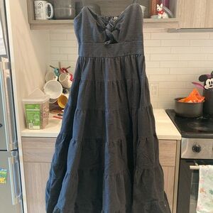 Kate Spade Charcoal Smocked Dress